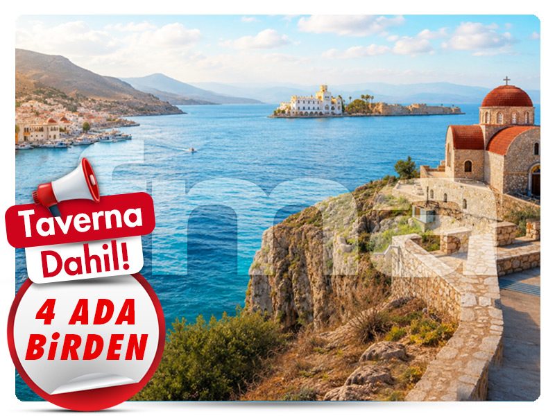 4 ADA BİRDEN ''KOS - KALYMNOS - PSERIMOS - PLATI TURU''  3 Gün - 2 Gece