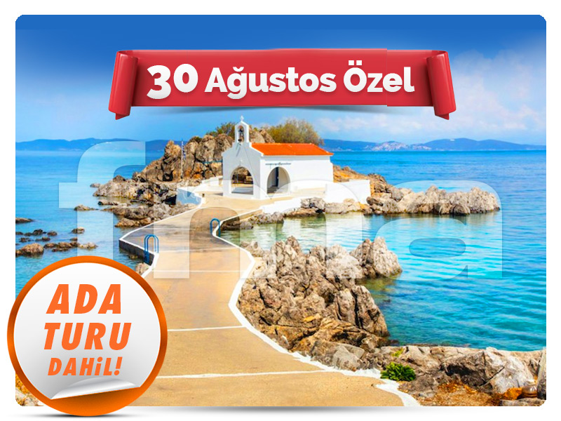 İzmir Çıkışlı Günübirlik KUZEY SAKIZ ADASI TURU ''30 Ağustos Özel''