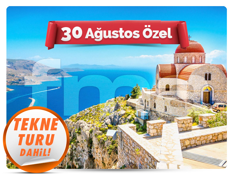 İzmir Çıkışlı 4 ADA TEKNE TURU ''KOS - KALYMNOS - PSERIMOS - PLATI'' ''30 Ağustos Özel''