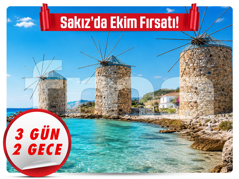 Büyük SAKIZ (CHIOS) ADASI - 3 Gün - 2 Gece (Ekim Ayı Özel)